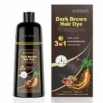 KAISASA Dark Brown Hair Dye Shampoo 3 in 1 for Gray Hair, Women & Men