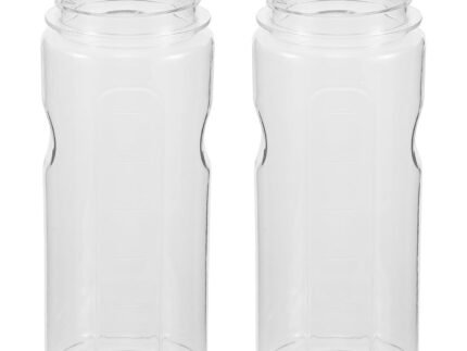 KICHOUSE 2pcs Hydrogen Oxygen Facial Machine Replacement Bottles, Plastic Skin Care Device Accessories for Professional Use and Routine Beauty Sessions, 7.7x3x3in with Dependable