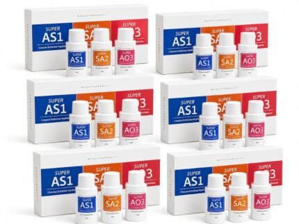 KYAALN® Super Concentrated AS1 SA2 AO3 Aqua Peeling Solution, 3x30ml (Yields 3x800ml) Hydra Dermabrasion Machine Serums, Deep Cleansing & Hydrating Facial Skin Care Kit (6-pack)