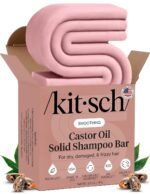 Kitsch Castor Oil Shampoo Bar Soap for Hair Growth & Scalp – 3.2 oz