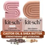 Kitsch Castor Oil Shampoo & Shea Butter Conditioner Bar – 2pc Set
