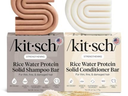 Kitsch Rice Water Solid Shampoo and Conditioner Set for Hair Growth – 2 pcs