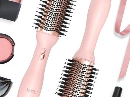 LANDOT Hair Blow Dryer Brush One-Step Hot Air Volumizer for Smooth Blowout