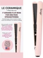 L'ANGE HAIR Le Ceramique 1-Pass Flat Iron Hair Straightener | Fast Heating Ceramic Flat Iron | Best Hot Tools Professional Hair Straightener to Lock in Moisture & Shine | (Blush)