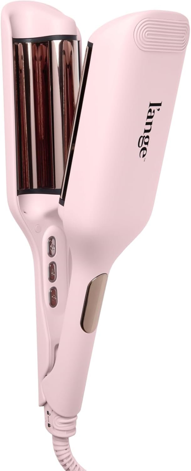 L’ANGE Hair SculptWaver Titanium Deep Wave | 1.3 Inch Hair Crimper for Effortless Beach Waves | 3 Barrel Hair Waver with Adjustable Heat | Dual Voltage & Smart Timer | Blush – Large L’ANGE Hair SculptWaver Titanium Deep Wave | 1.3 Inch Hair Crimper for Effortless Beach Waves | 3 Barrel Hair Waver with Adjustable Heat | Dual Voltage & Smart Timer | Blush – Large