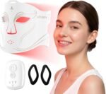 LED Face Mask Light Therapy, Wireless Red Light Therapy Mask, 400 LEDs