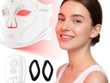 LED Face Mask Light Therapy, Wireless Red Light Therapy Mask, 400 LEDs