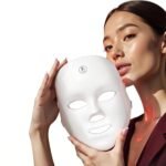 LED Face Mask – Cordless Facial Light Mask with 7 Custom Light Modes, Rechargeable Red Light Mask for All-Round Coverage, One-Button Control for Easy At-Home & On-the-Go Skincare