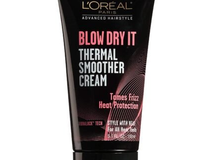 L’Oreal Paris Advanced Hairstyle Blow Dry It Thermal Smoother Cream, 5.1 Ounce