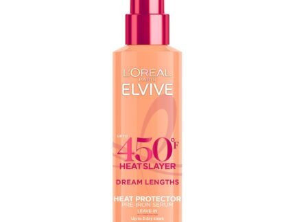 L’Oreal Paris Elvive Dream Lengths Heat Slayer Pre-Iron Spray Leave-In, 4.4 Ounce