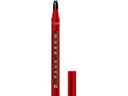 L’Oreal Paris Faux Brow, Hair-Like, Filling Eyebrow Pen with Double-Brush Tip, Fast & Precise Eyebrow Makeup, Light Brunette, 0.04 Fl Oz