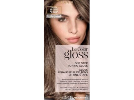 L’Oreal Paris Le Color Gloss One Step In-Shower Toning Hair Gloss, Neutralizes Brass, Conditions & Boosts Shine, Smoky Bronde, 4 Ounce
