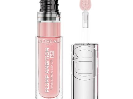 L’Oreal Paris Plump Ambition pH Hyaluron Lip Oil, Color Shifting Lip Tint with 24HR Hydration, Volumizing Shine and Lasting Color, 020 pH Rosé