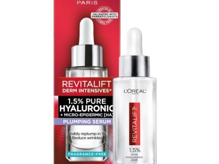L’Oreal Paris Revitalift 1.5% Pure Hyaluronic Acid Serum for Face, Anti Aging Serum to Hydrate Skin & Reduce Wrinkles, Fragrance Free Skin Care for All Skin Types, 1 Oz