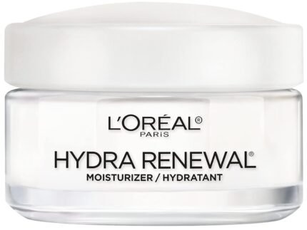 L’Oreal Paris Skincare Hydra-Renewal Face Moisturizer with Pro-Vitamin B5 for Dry Sensitive Skin, All-Day Hydration, 1.7 Oz