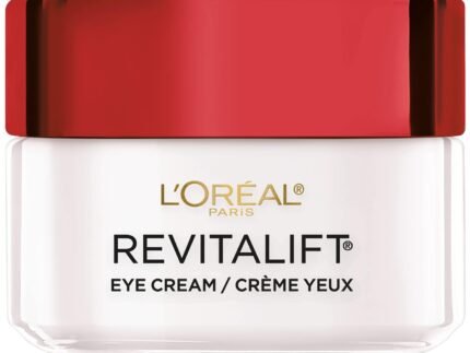 L’Oreal Paris Skincare Revitalift Anti-Wrinkle and Firming Eye Cream with Pro Retinol, Treatment to Reduce Dark Circles, Fragrance Free, 0.5 oz.