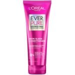 L’Oreal Paris Sulfate Free Iron Sleek Smoothing Conditioner, Frizz Control and Humidity-Resistant Formula with Alpha-Acids for Frizzy Hair, Suitable for Color-Treated Hair, EverPure, 6.8 Fl Oz