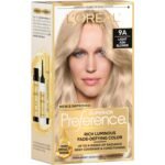 L’Oreal Paris Superior Preference Luminous Fade-Defying Permanent Hair Color, Hair Dye For Up to 9 Weeks of Radiance, Light Ash Blonde 9A, 1 Hair Dye Kit