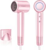 Labiim Hair Dryer, High-Speed Ionic Blow Dryer 110,000 RPM Motor, Rose