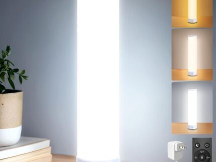 Light Therapy Lamp 15000 Lux, UV-Free Happy Sunlight Lamps with 3 Color Temperatures, Adjustable Brightness, Timer & Memory Function, Full Spectrum Light with Remote Control for Home, Happy Life