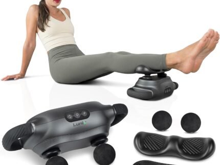 Lunix LX26 FSA Massager for Legs & Full Body, Handheld Vibration Massager for Stress Relief, Relaxation & Muscle Comfort at Home, Chi Swing, Interchangeable Heads, USB Rechargeable, Ergonomic Grip