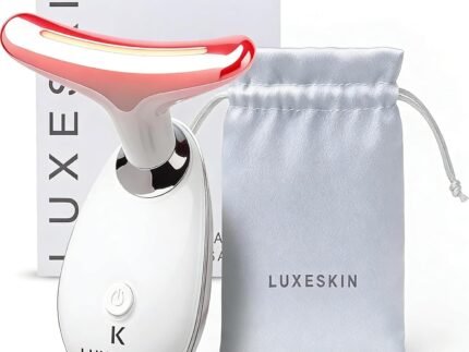 LuxeSkin 7 Color LED Red Light Therapy Facial Massager for Face and Neck