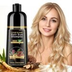 Luxury Blonde Hair Dye Shampoo, 3-in-1 Natural Hair Color for Gray Coverage