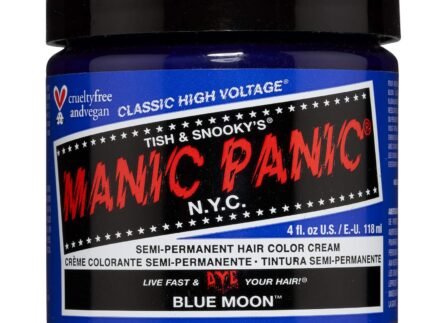 MANIC PANIC Classic Blue Moon Semi Permanent Hair Color – Neon Cool Blue Hair Dye for Women & Men That Lasts 4-6 Weeks – Vegan, Ammonia & Cruelty-Free – Create & Mix Custom Shades (4oz)