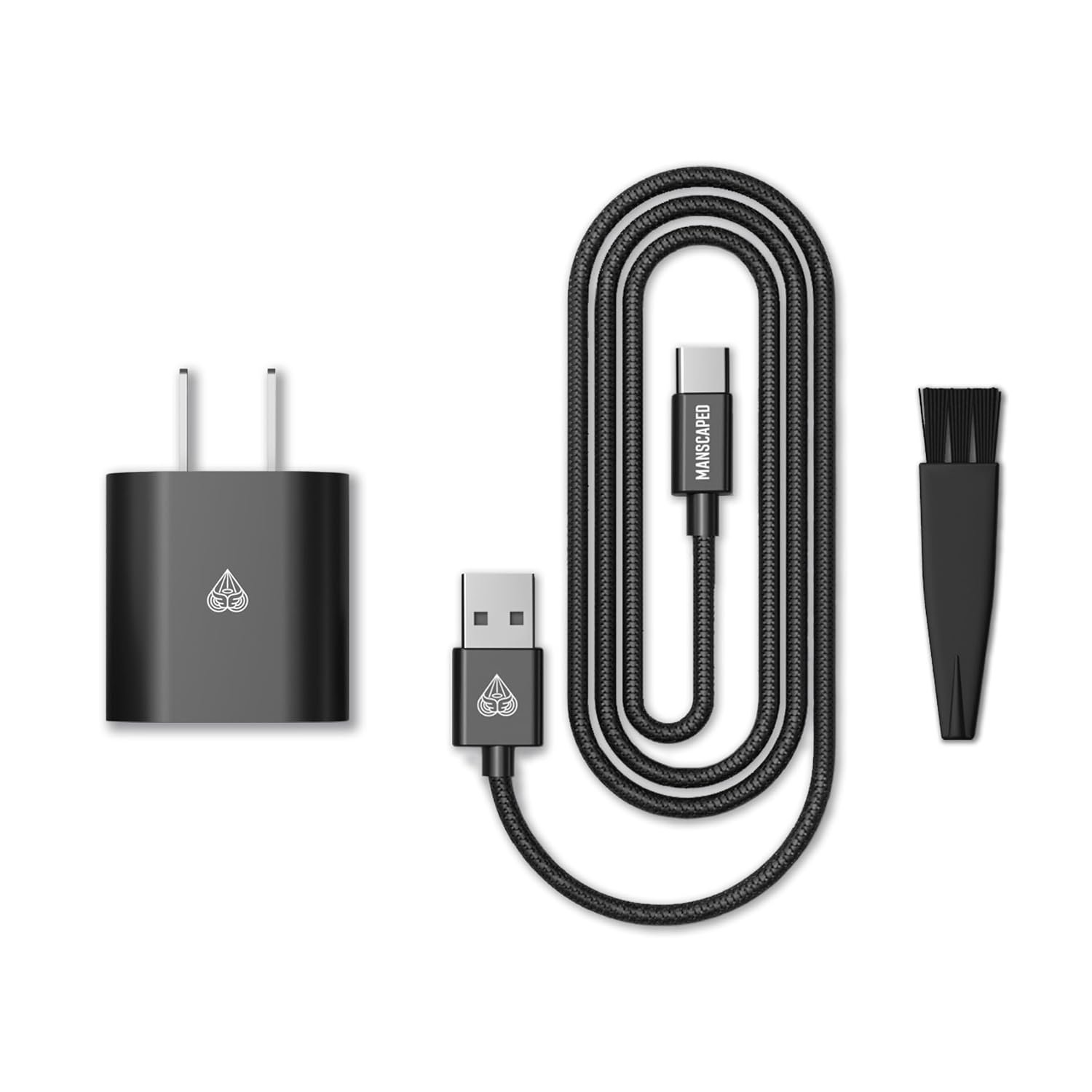 MANSCAPED® USB-C Cable & Adapter Charger, 4ft Durable Braided Nylon Cable Compatible with The Lawn Mower® 5.0 ULTRA, 4.0 PRO, 3.0 PLUS, The Beard Hedger®, Handyman™, Weed Whacker® 3.0 Men’s Trimmers MANSCAPED® USB-C Cable & Adapter Charger, 4ft Durable Braided Nylon Cable Compatible with The Lawn Mower® 5.0 ULTRA, 4.0 PRO, 3.0 PLUS, The Beard Hedger®, Handyman™, Weed Whacker® 3.0 Men’s Trimmers