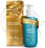MAREE Hair Oil for Frizzy Hair with Argan Oil, Keratin & Biotin – Hair Serum for Dry and Curly Hair Gloss – Frizz Control Hair Care Products for Women – Aceite Para el Cabello – 50 ml