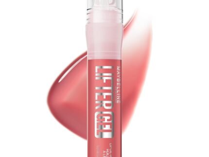 MAYBELLINE Lifter Oil-in-Gel Lip Gloss for Glassy, Bouncy Shine, Hydrating, Tinted Lip Balm and Moisturizer with Hyaluronic Acid and Passionfruit Oil, Strawberry Shake (Mauve Pink)