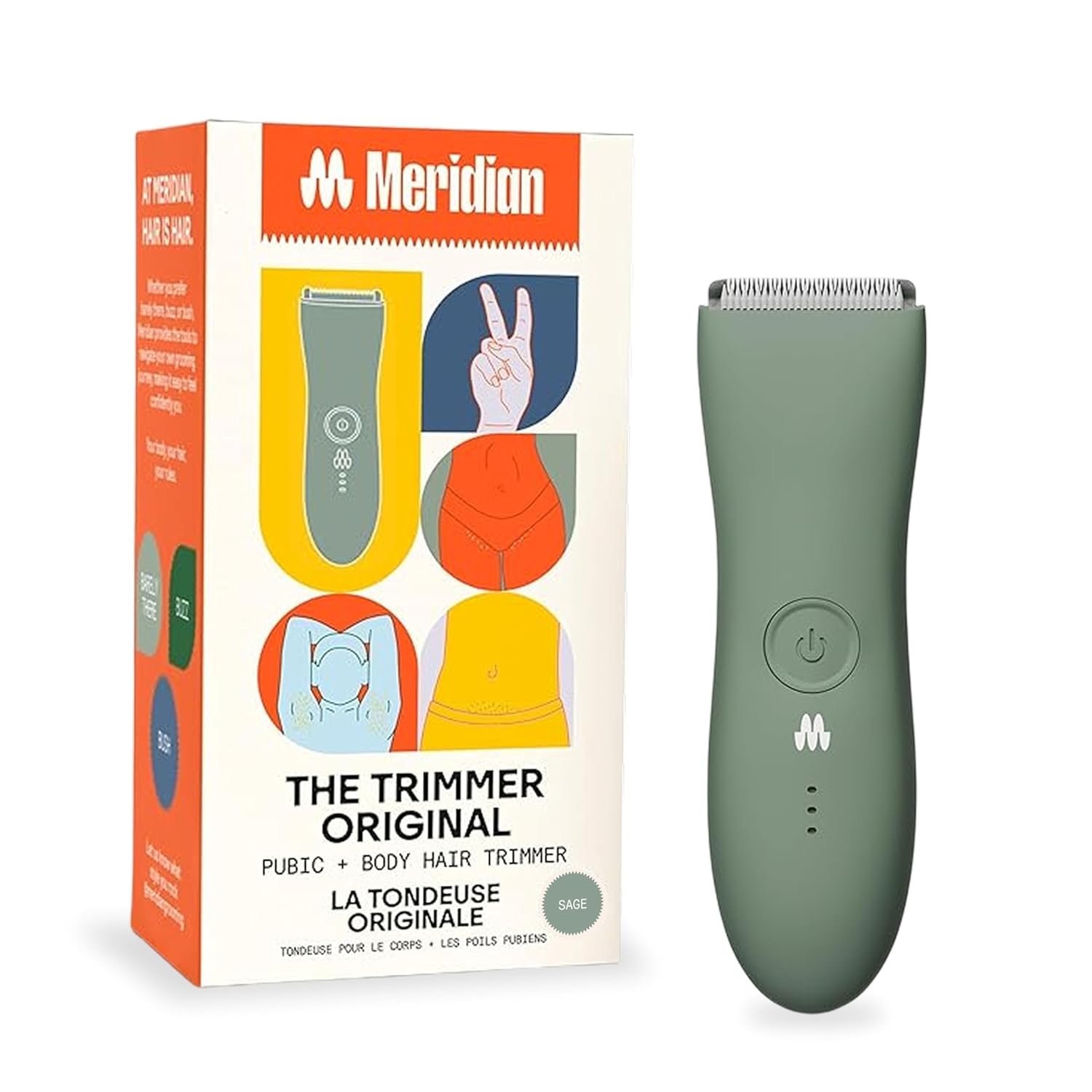 MERIDIAN The Trimmer Original | Body Hair Trimmer for Men & Women | Sage MERIDIAN The Trimmer Original | Body Hair Trimmer for Men & Women | Sage