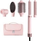 MESCOMB 5-in-1 Dual Voltage Hair Dryer Brush for Travel with Storage Bag
