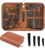 MINKINH Manicure Set Nail Clippers Set Pedicure Kit, 26-Piece Brown