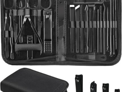 MINKINH Nail Clippers Set Manicure Pedicure Kit, 26-Piece Stainless Steel