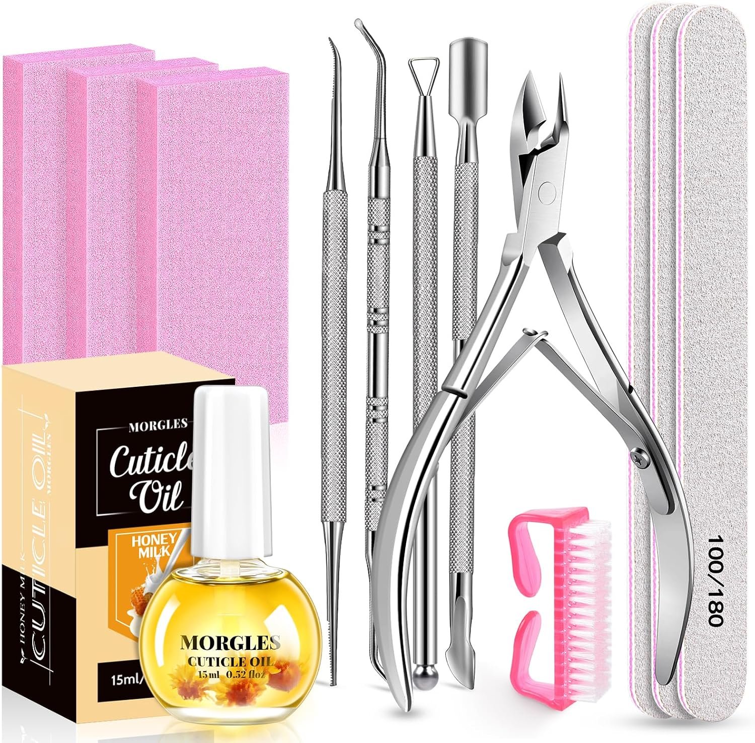 MORGLES Nail File and Buffer Blocks with Nail Care Kit MORGLES Nail File and Buffer Blocks with Nail Care Kit