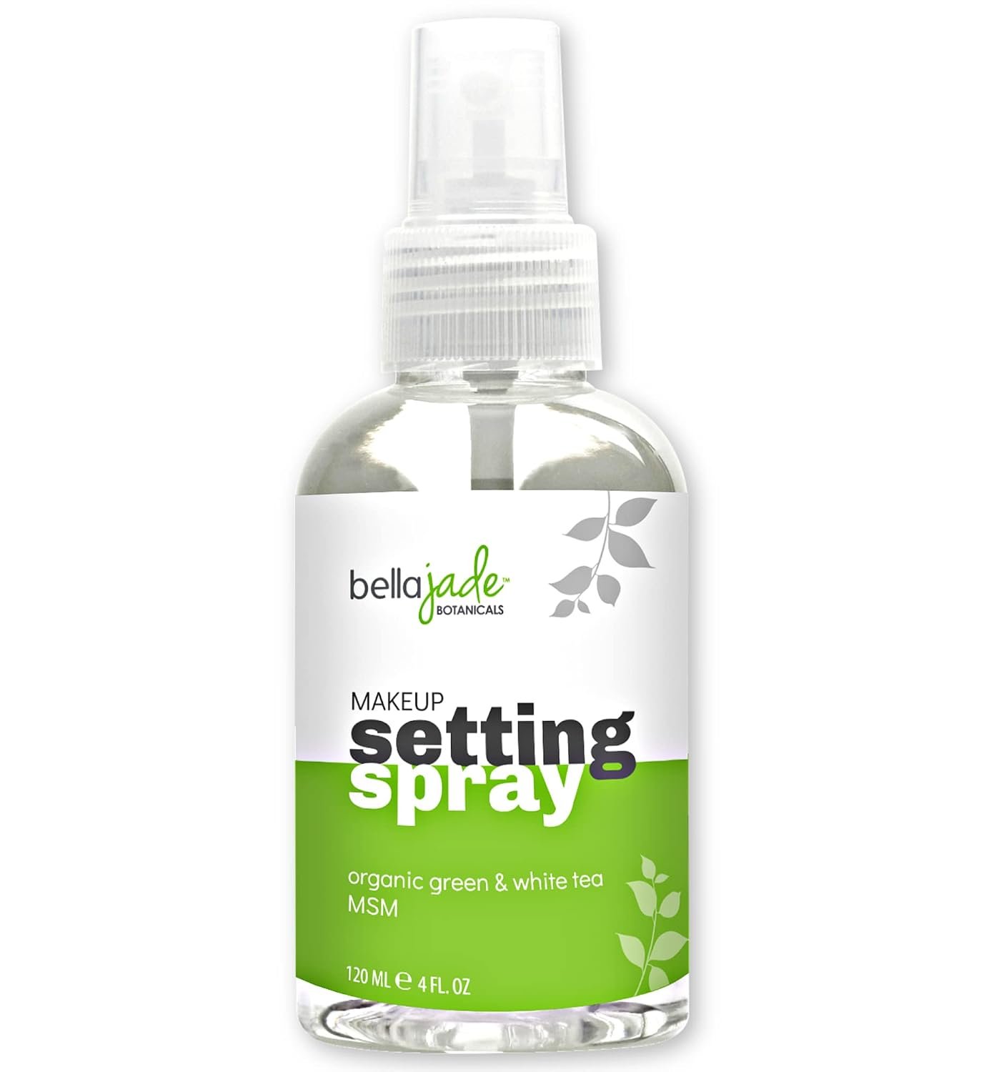 Makeup Setting Spray for Face - Long Lasting Mist: Hydrating Makeup Setting Spray for Face - Long Lasting Mist: Hydrating Dewey Finishing + Organic Green Tea & MSM - All Skin Types - Large 4 oz Bottle