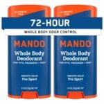 Mando Whole Body Deodorant For Men – Solid Stick – 2.6 oz, 2 pk – Pro Sport