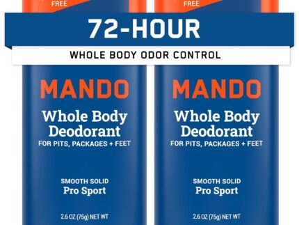 Mando Whole Body Deodorant For Men – Solid Stick – 2.6 oz, 2 pk – Pro Sport