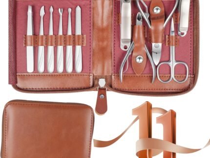 Manicure Set 11 in 1 Stainless Steel Nail Clippers for Men，Manicure Kit for Women，Nail Grooming Kit，Nail Clipper Set，Personal Care Tools