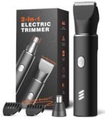 Manscape Body Hair Trimmer for Men, Waterproof Groin Trimmer, Electric Razor Ball Shaver for Chest Pubic Leg Arm Underarm Back Nose, Rechargeable Wet/Dry Groomer, Black