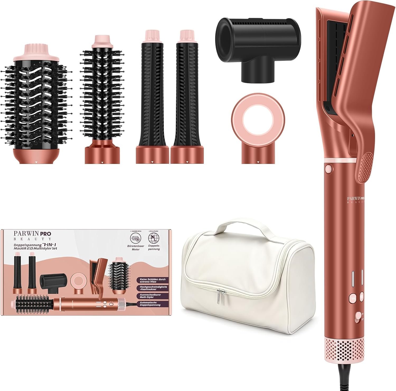 MaxAir 2.0 7 in 1 Auto Dual Voltage Hair Dryer Brush Blow Dryer Brush Set MaxAir 2.0 7 in 1 Auto Dual Voltage Hair Dryer Brush Blow Dryer Brush Set