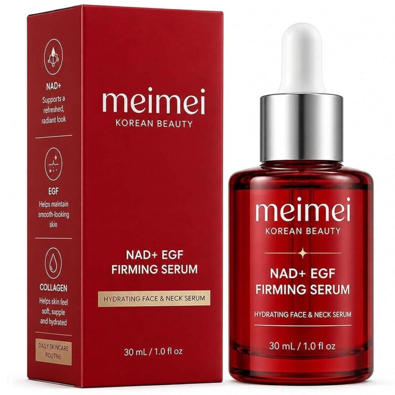 Meimei Firming Serum, Korean Beauty NAD+ Firming Serum for Smoother, Firmer-Looking Skin and Improved Texture, With EGF & Collagen, 1 Fl Oz