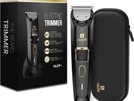 Men’s Beard Trimmer – All-in-One Trimmer with Precision Dial – Premium Facial Hair Groomer – Adjustable 20 Length Setting, USB Recharge Dock, Cordless Waterproof Wet/Dry Clipper