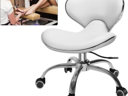 Minewill Pedicure Chair for Nail Tech, Heavy Duty Metal Base for 400 Lbs
