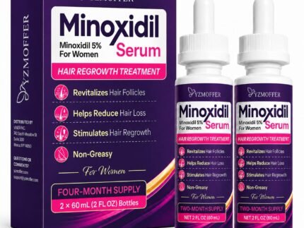 Minoxidil 5% Hair Regrowth Treatment for Women, Thinning Hair Serum Drops