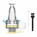 Minoxidil Applicator, Scalp Oil Applicator Comb with Cleaning Brush and Dropper, Hair Oil Essential Serum Liquid Massager, Quick Effortless Scalp Brush Tool