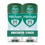 Mitchum Men’s Antiperspirant Deodorant Gel, Unscented, 2 pack