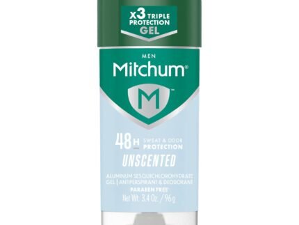 Mitchum Men’s Antiperspirant Deodorant Gel, Unscented, 3.4 oz