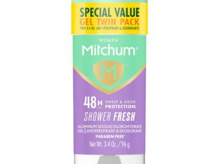 Mitchum Women’s Antiperspirant Deodorant Gel, Shower Fresh, 2 pack